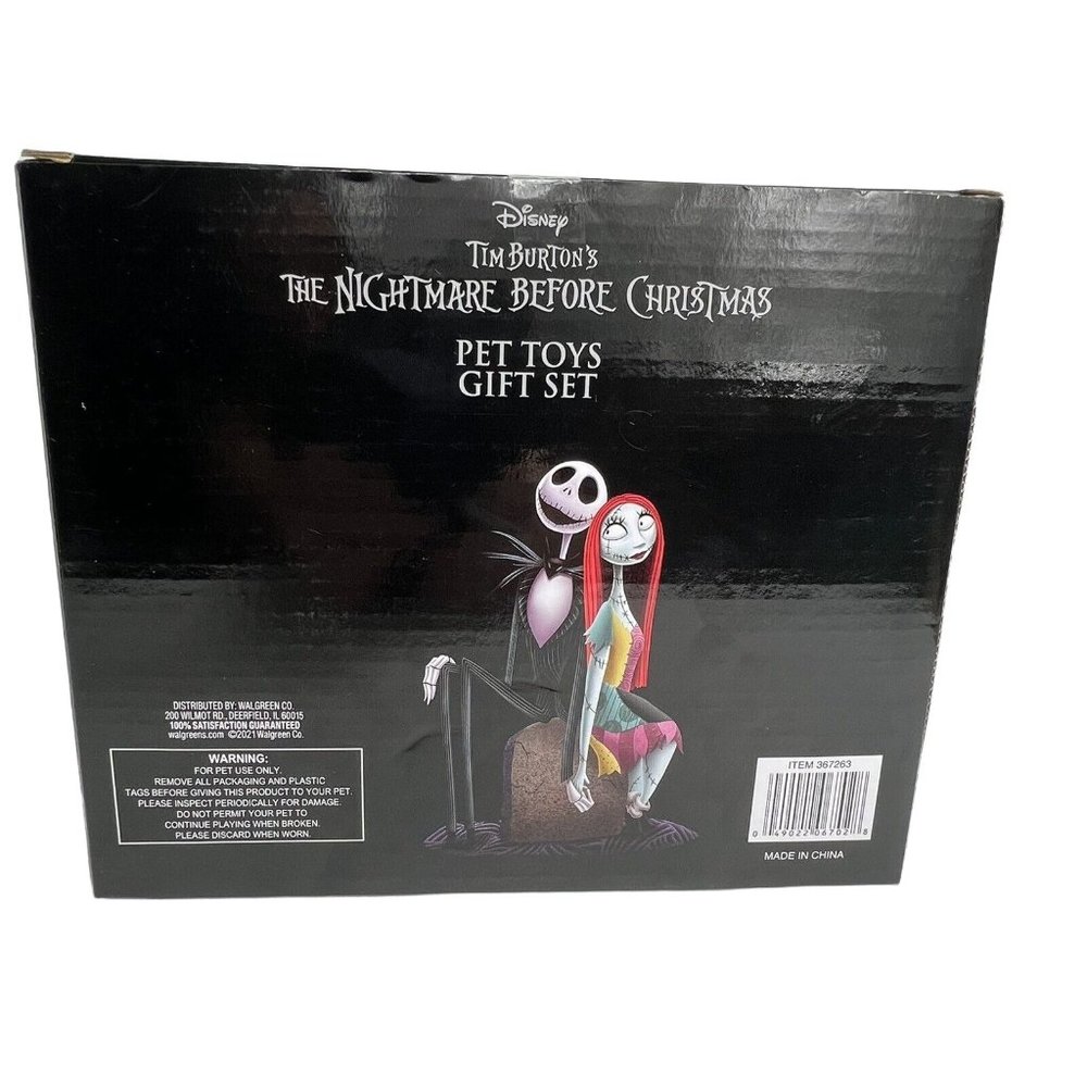 Disney Nightmare Before Christmas Pet Dog Toys Gift Set Jack Halloween Walgreens - Picture 2 of 12